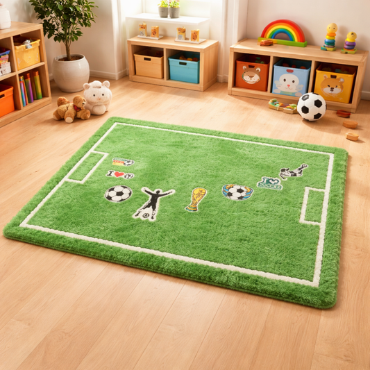 Premium Tufted Football Rug – Non-Slip, Water-Absorbent Home & Bathroom Mat