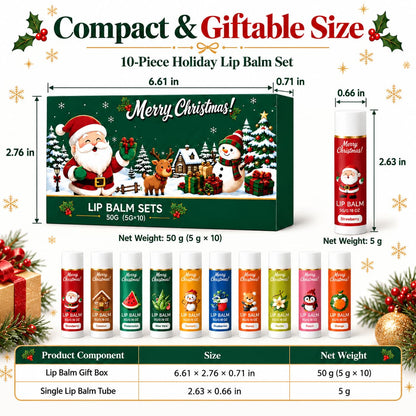Christmas Fruity Lip Balm Set