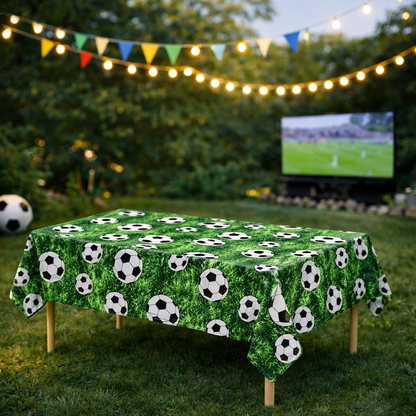 All-Star Field Celebration Tablecloth – Waterproof PE Cover for Match-Day Parties & Sports Events
