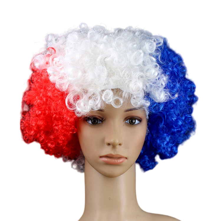 Vibrant Fan Celebration Wig – High-Density Afro Style Hairpiece for Match Day & Festivals