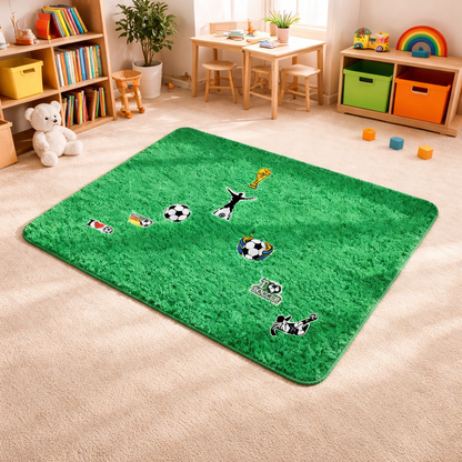 Premium Tufted Football Rug – Non-Slip, Water-Absorbent Home & Bathroom Mat