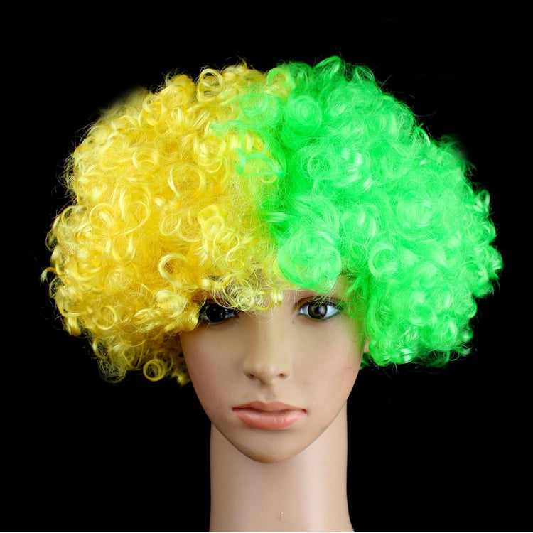Vibrant Fan Celebration Wig – High-Density Afro Style Hairpiece for Match Day & Festivals
