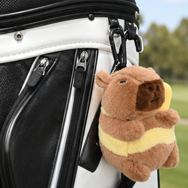 Plush Capybara Golf Ball Pouch