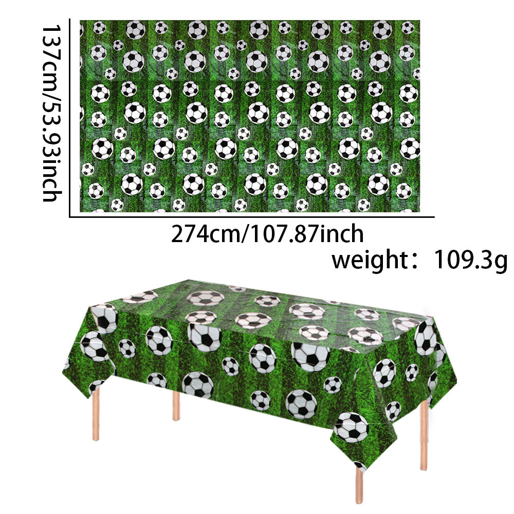 All-Star Field Celebration Tablecloth – Waterproof PE Cover for Match-Day Parties & Sports Events