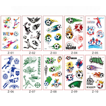 10-Pack Waterproof Football Temporary Tattoos