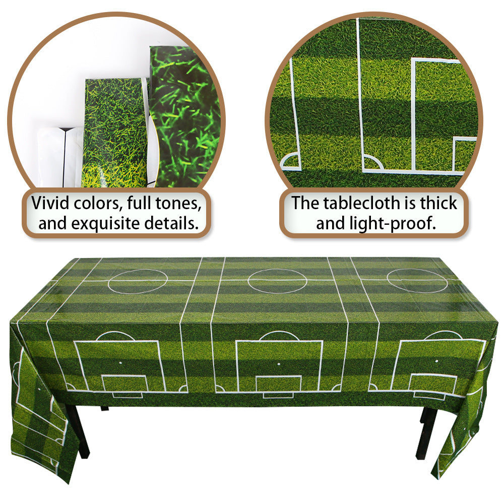 All-Star Field Celebration Tablecloth – Waterproof PE Cover for Match-Day Parties & Sports Events