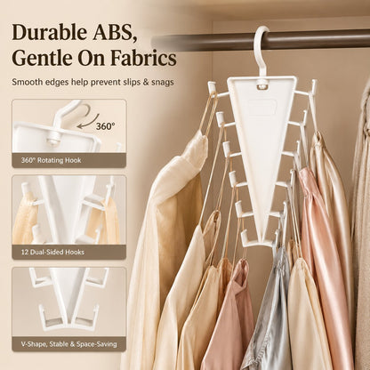 V-Shaped Space-Saving Closet Hanger