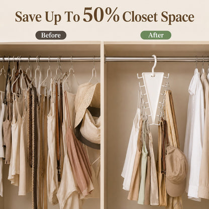 V-Shaped Space-Saving Closet Hanger