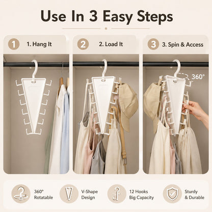 V-Shaped Space-Saving Closet Hanger