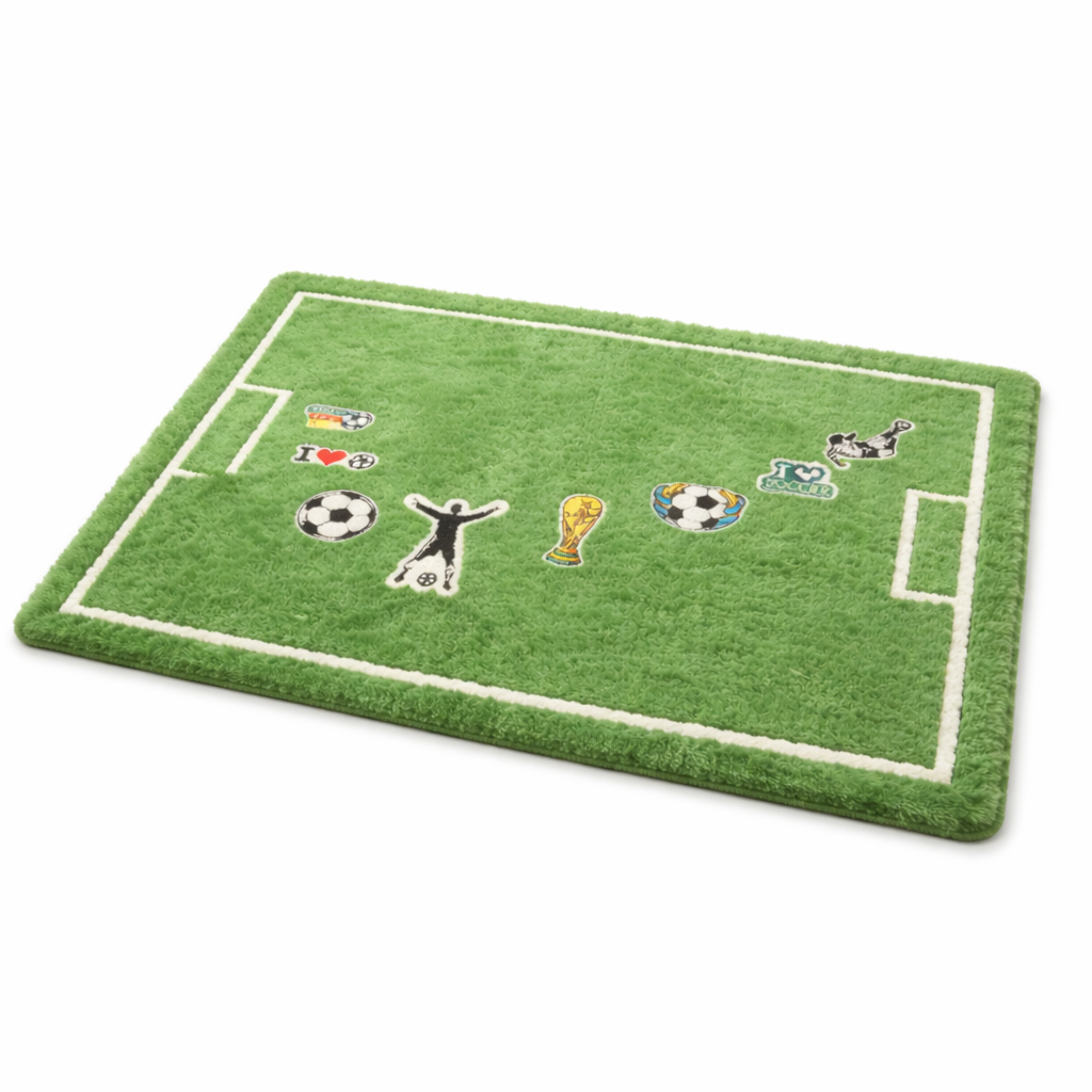 Premium Tufted Football Rug – Non-Slip, Water-Absorbent Home & Bathroom Mat