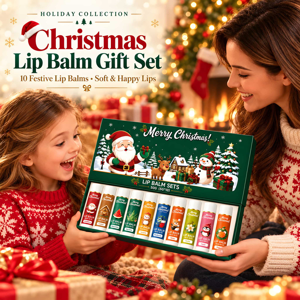 Christmas Fruity Lip Balm Set