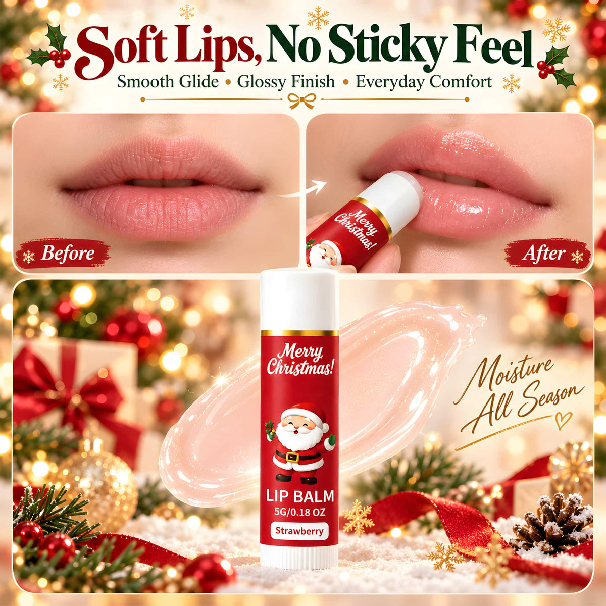 Christmas Fruity Lip Balm Set