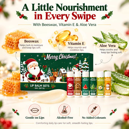 Christmas Fruity Lip Balm Set